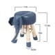 preview thumbnail 7 of 5, Taylor & Olive Modern Woven Blue Elephant Ottoman Stool with Wooden Legs
