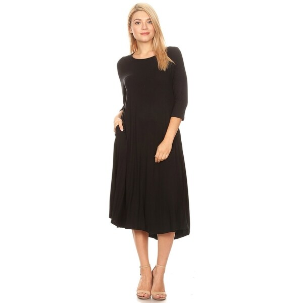 curved hem midi dress