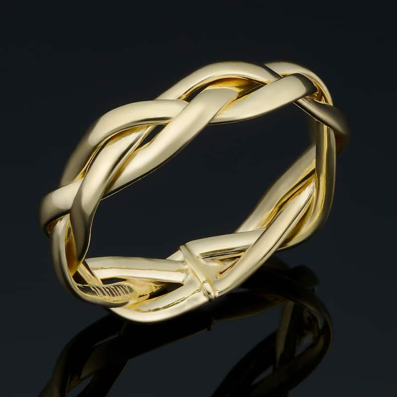 14k Yellow Gold 5.25 millimeter Braided Ring (size 6, 7, 8 or 9)