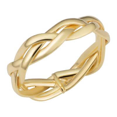 14k Yellow Gold 5.25 millimeter Braided Ring (size 6, 7, 8 or 9)