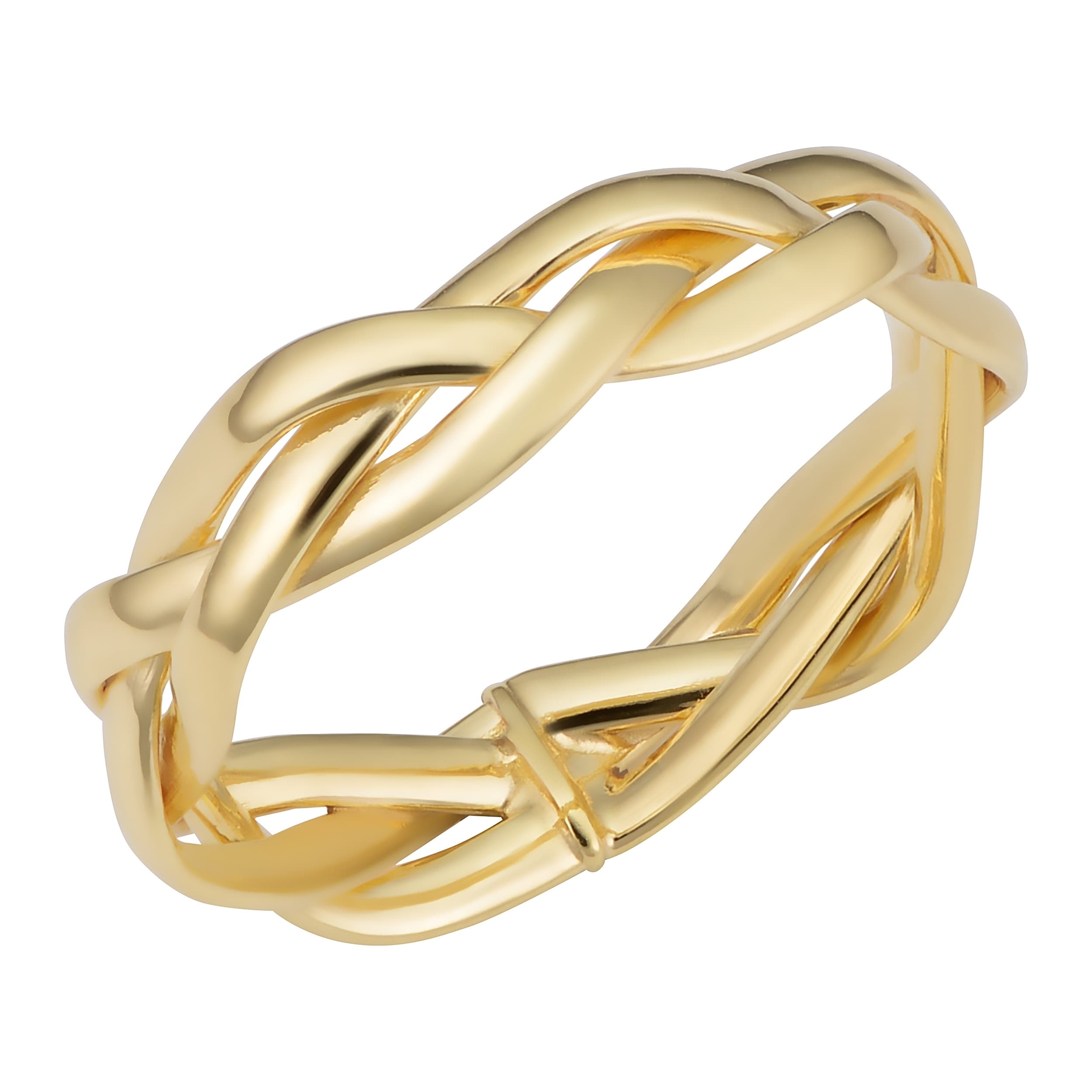 Au Naturale 14k Yellow Gold 5.25 millimeter Braided Ring (size 6, 7, 8 or 9)