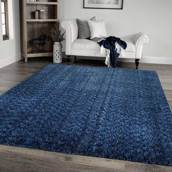 Palmetto Living Cotton Tail Buttery-Soft Solid Royal Area Rug - 7'10" x 10'10"