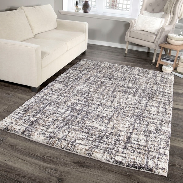 Palmetto Living Jennifer Adams Cotton Tail Cross Thatch Taupe Area Rug - 5'3" x 7'6"