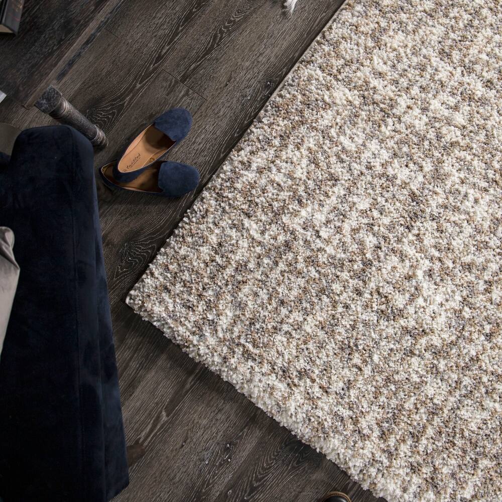 Orian Rugs Cotton Tail Ditto Ivory Abstract Stain Resistant Area Rug