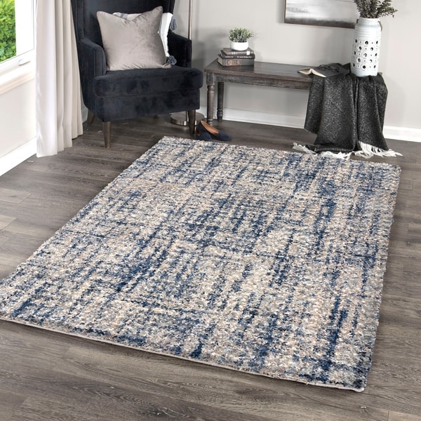 Palmetto Living Jennifer Adams Cotton Tail Cross Thatch Grey Area Rug - 7'10" x 10'10"