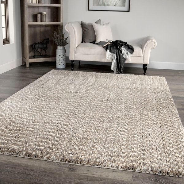 Palmetto Living Cotton Tail Buttery-Soft Solid Beige Area Rug - 5'3" x 7'6"