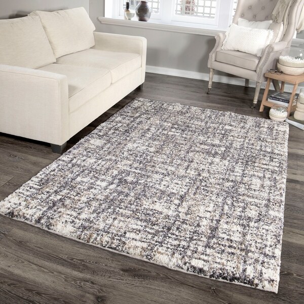 Palmetto Living Jennifer Adams Cotton Tail Cross Thatch Taupe Area Rug - 7'10" x 10'10"