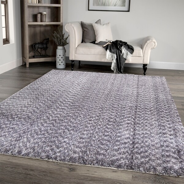 Palmetto Living Cotton Tail Buttery-Soft Solid Grey Area Rug - 7'10" x 10'10"