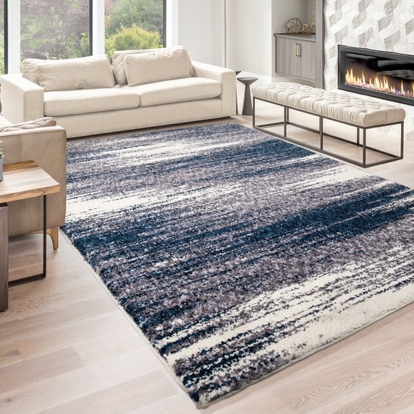 Palmetto Living Jennifer Adams Cotton Tail Madrid Denim Area Rug - 6'7" x 9'6"