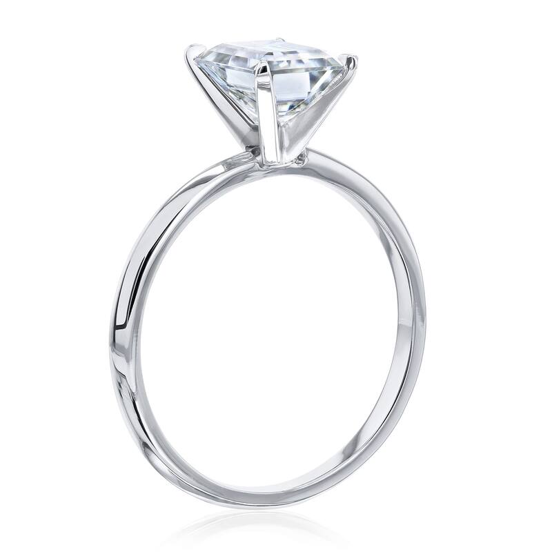 Annello by Kobelli 14k Gold 1.75 Carat Emerald Moissanite Solitaire Engagement Ring (HI/VS)