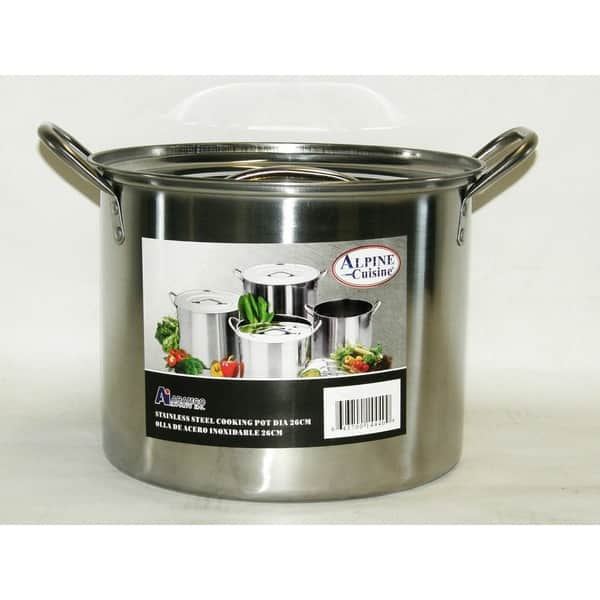 Alpine Cuisine AI14437-6 Aramco Stock Pot Stainless Steel, 6.5-Quart