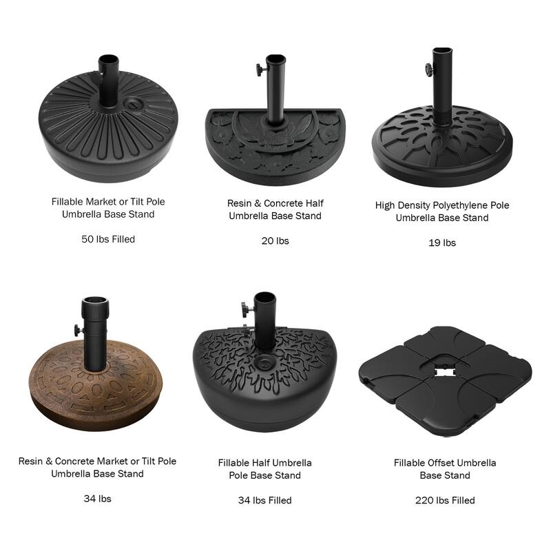 Weighted Round Patio Umbrella Base by Pure Garden - 20 x 20 x 11