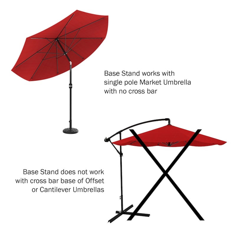Weighted Round Patio Umbrella Base by Pure Garden - 20 x 20 x 11