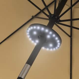 electric lights for patio umbrella String Metal 9ft/10ft 8-Rib These energy ZNYCYE Patio Umbrella Solar Lights