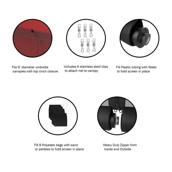 Shop Black Friday Deals On 9 Foot Patio Umbrella Mosquito Net By Havenside Home Overstock 29746903