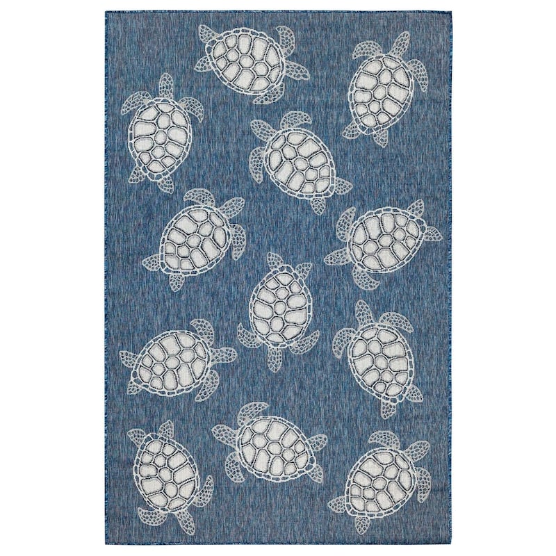 Liora Manne Carmel Collection Sea Turtles Indoor/ Outdoor Area Rug