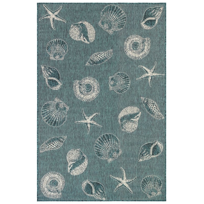 Liora Manne Carmel Shells Casual Indoor/ Outdoor Flat Area Rug