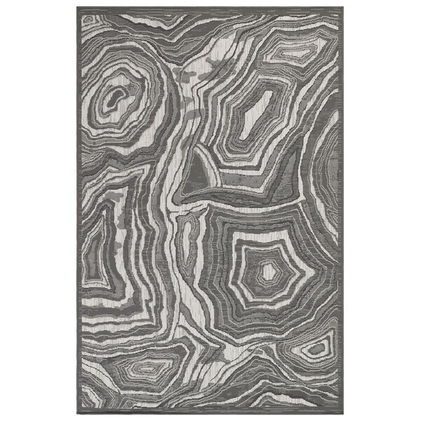 Liora Manne Carmel Agate Indoor/Outdoor Rug Grey 7'10"X9'10"