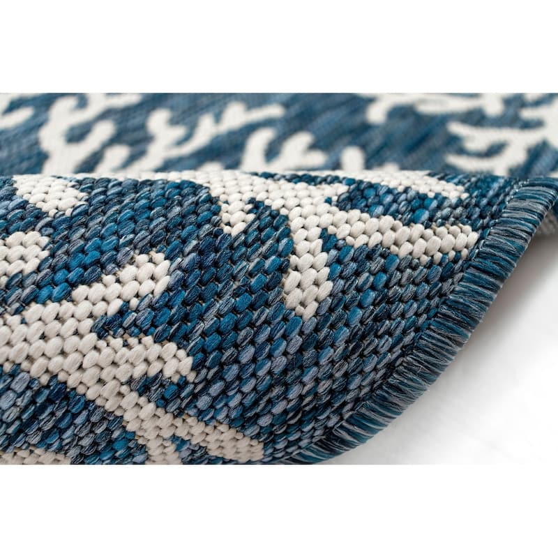 Liora Manne Carmel Coral Border Indoor/Outdoor Area Rug