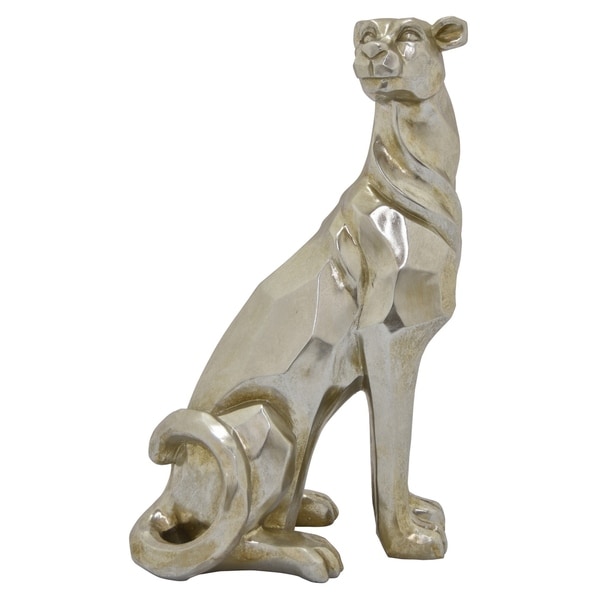 resin leopard garden ornament