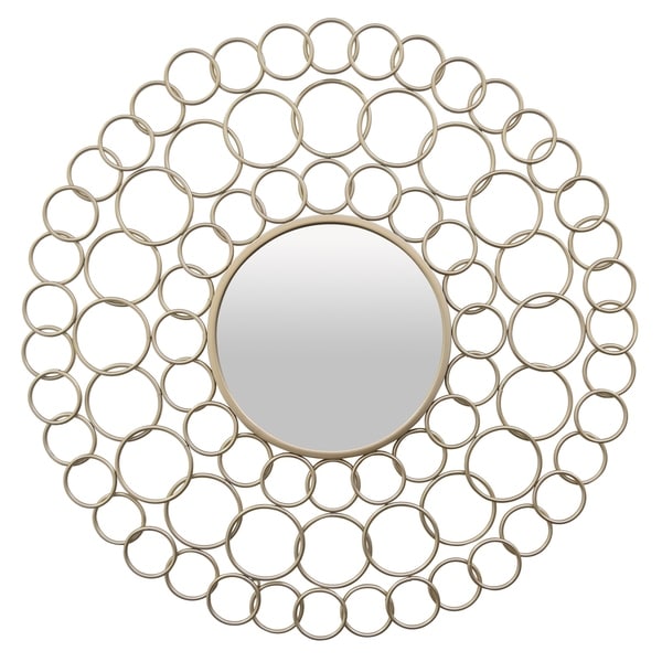 Wall Mirror - Champagne in Champagne Metal 36in L x 1in W x 36in H