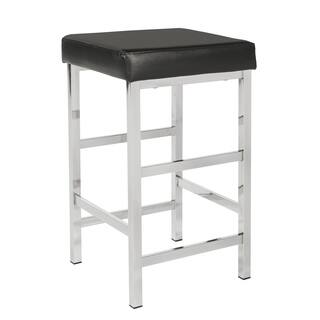 OSP Home Furnishings Metro 26 inch Chrome Backless Stool