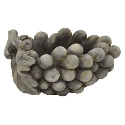 Three Hands Grape Planter in Gray Resin 7in L x 6in W x 4in H