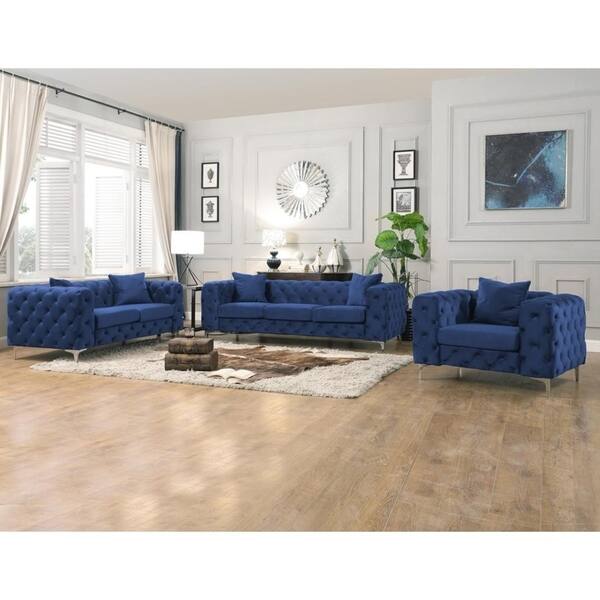 Best Master Furniture Velvet Upholstered Tufted Sofa Bed Bath