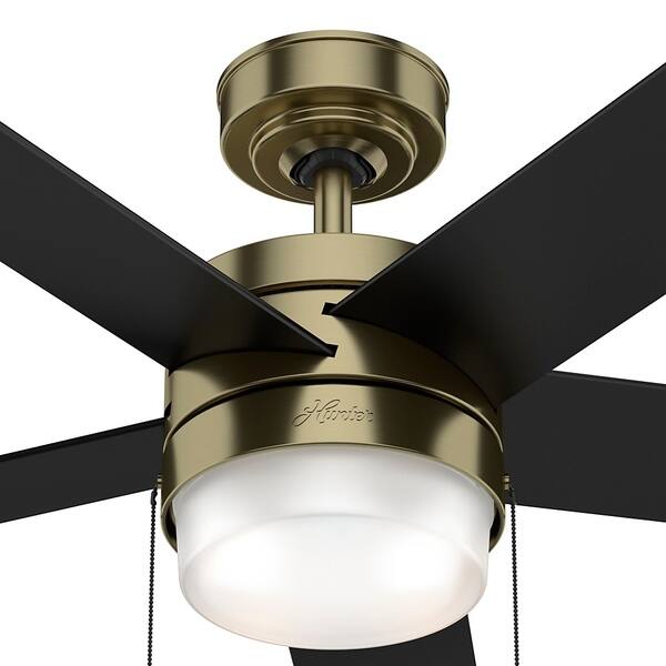 Shop Hunter 52 Claudette Modern Brass Ceiling Fan With Led Light