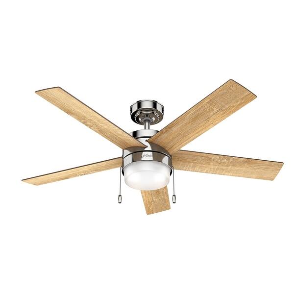 Shop Hunter 52 Claudette Polished Nickel Ceiling Fan With Led