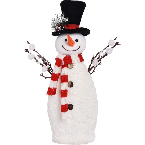 Transpac Foam Medium White Christmas Snowman Figurine - On Sale ...