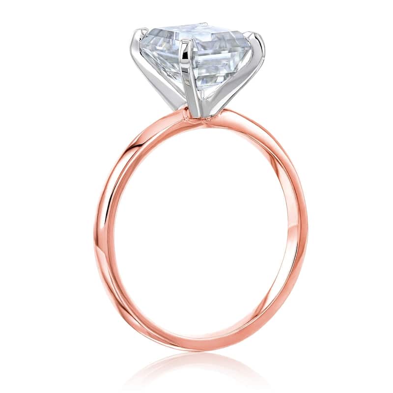 Annello by Kobelli 14k Gold 2.5 Carat Emerald Moissanite Solitaire Engagement Ring (HI/VS)