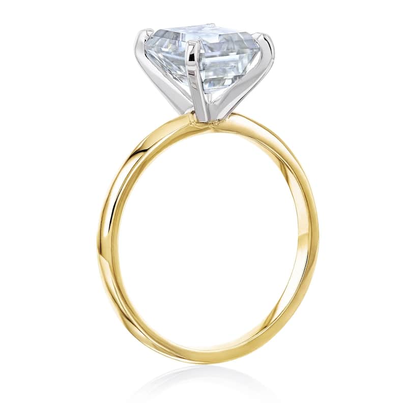 Annello by Kobelli 14k Gold 2.5 Carat Emerald Moissanite Solitaire Engagement Ring (HI/VS)