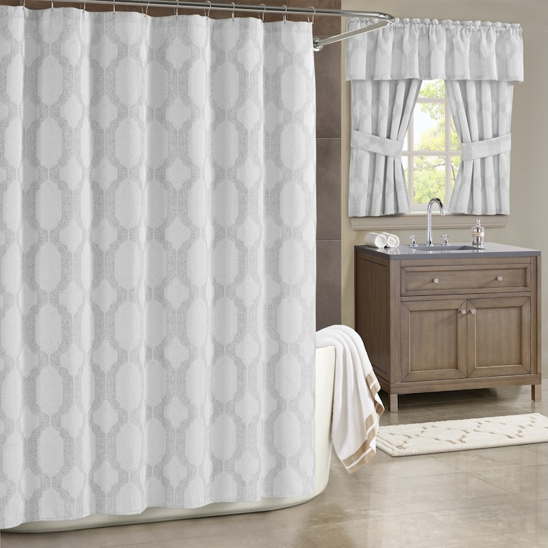 J. Queen New York Soho Woven Jacquard Shower Curtain