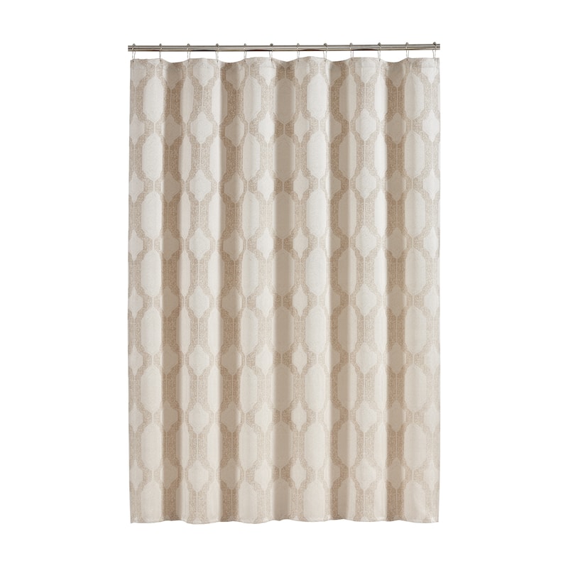 J. Queen New York Soho Woven Jacquard Shower Curtain - 70x72 - Champagne