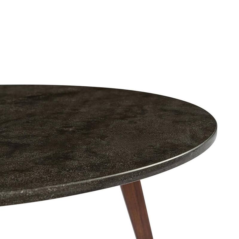 Carson Carrington Tangeberg 31-inch Round Black Marble Coffee Table