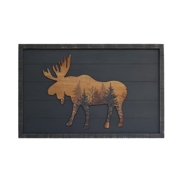Shop Forest Moose Wood Wall Decor Overstock 29755678