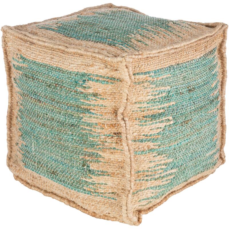 Zaccaria Farmhouse Textured 16-inch Square Pouf