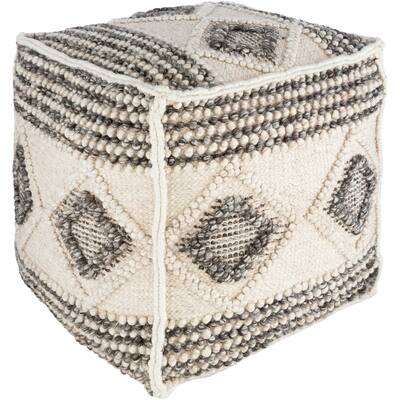 Retta Global Textured 18-inch Square Pouf