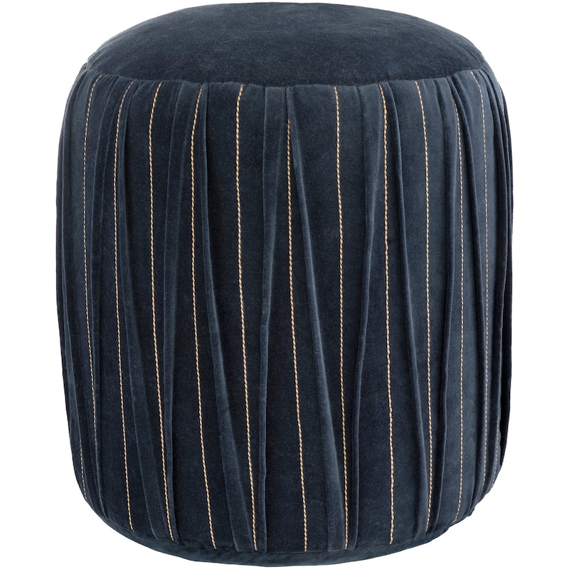 Artistic Weavers Alaya Pleated Velvet 16-inch Round Pouf