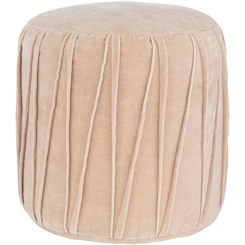 Artistic Weavers Alaya Pleated Velvet 16-inch Round Pouf