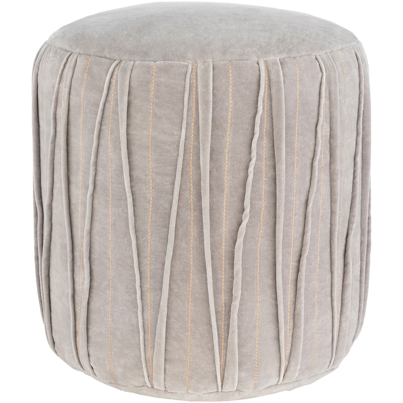 Artistic Weavers Alaya Pleated Velvet 16-inch Round Pouf