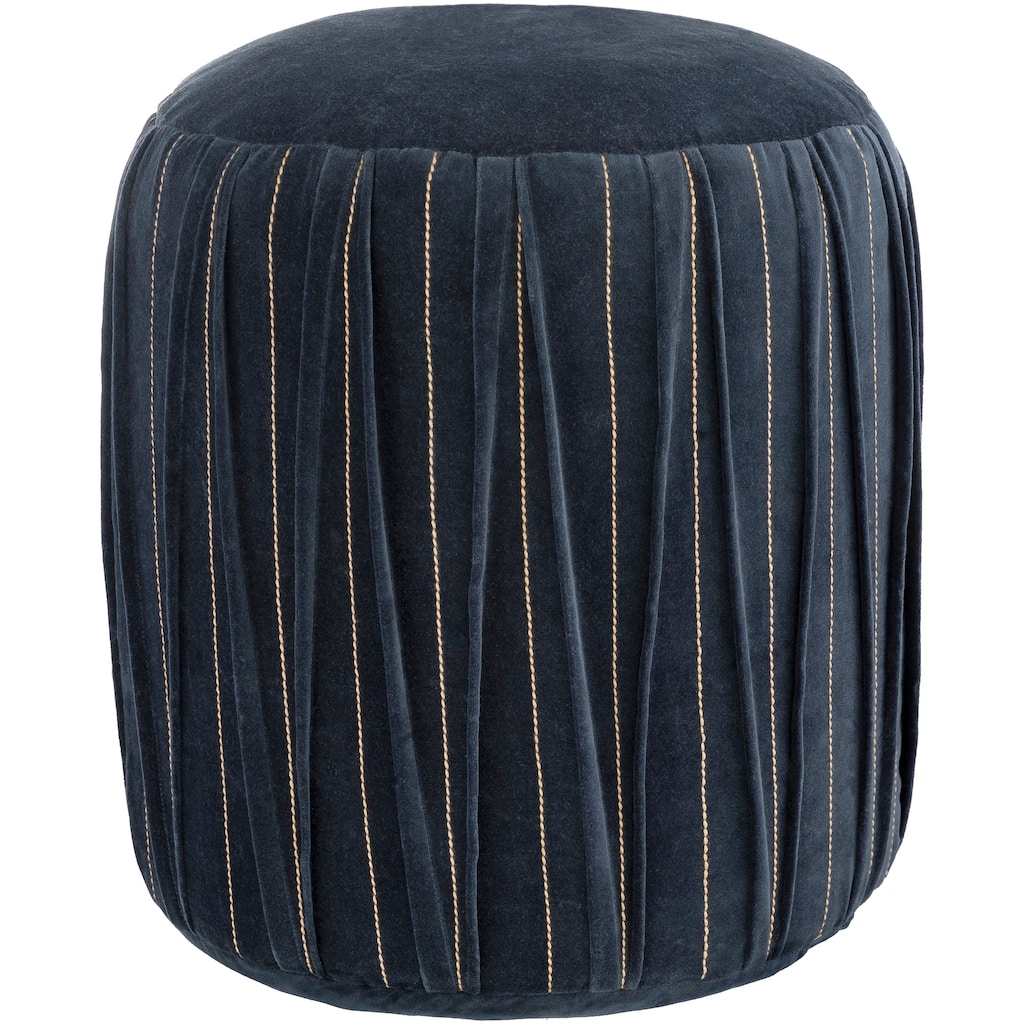 Artistic Weavers Alaya Pleated Velvet 16-inch Round Pouf