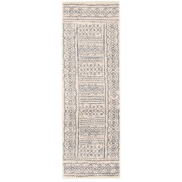 Handmade Mia Blue Rug - ECARPETGALLERY - 2'7 x 8'0