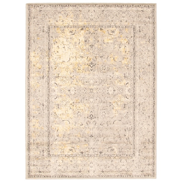 Handmade Mili Ivory Rug - ECARPETGALLERY - 5'3 x 7'3