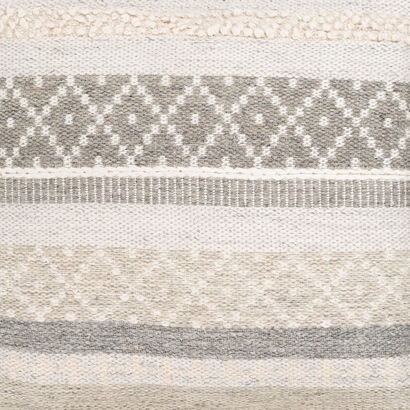 Anneli Farmhouse Patchwork 24-inch Square Pouf