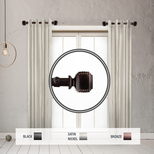 Shop Instyledesign Xavier 1 Side Curtain Rod 12 20 Inch Long Set