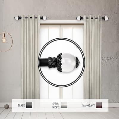 InStyleDesign Lucid 1" Side Curtain Rod 12-20 inch long (Set of 2) - 12 to 20 inches