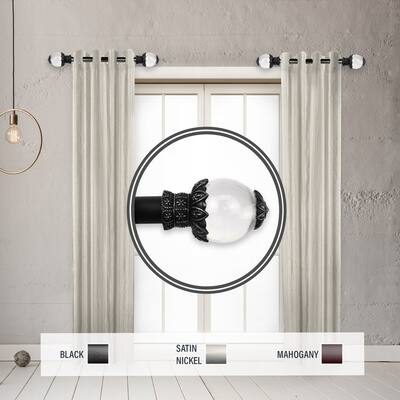 InStyleDesign Lucid 1" Side Curtain Rod 12-20 inch long (Set of 2) - 12 to 20 inches