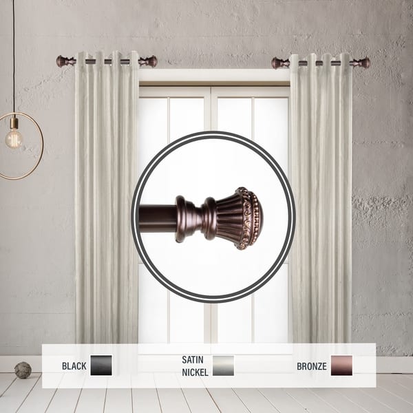 Shop Instyledesign Trinity 1 Side Curtain Rod 12 20 Inch Long